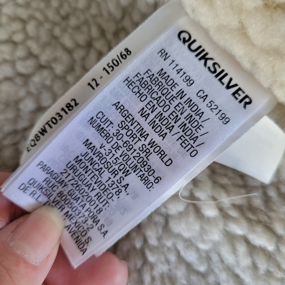 NWOT BOYS QUICKSILVER COAT szM - Picture 2 of 12